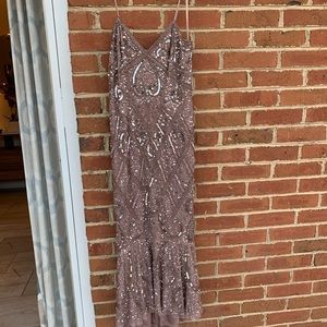 Beaded bodycon midi dress